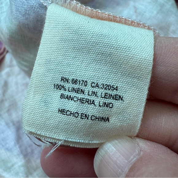 Anthropologie Kachel Medium Tie Strap Linen Maxi Dress ~ Pink Plaid Cottage - Picture 7 of 7